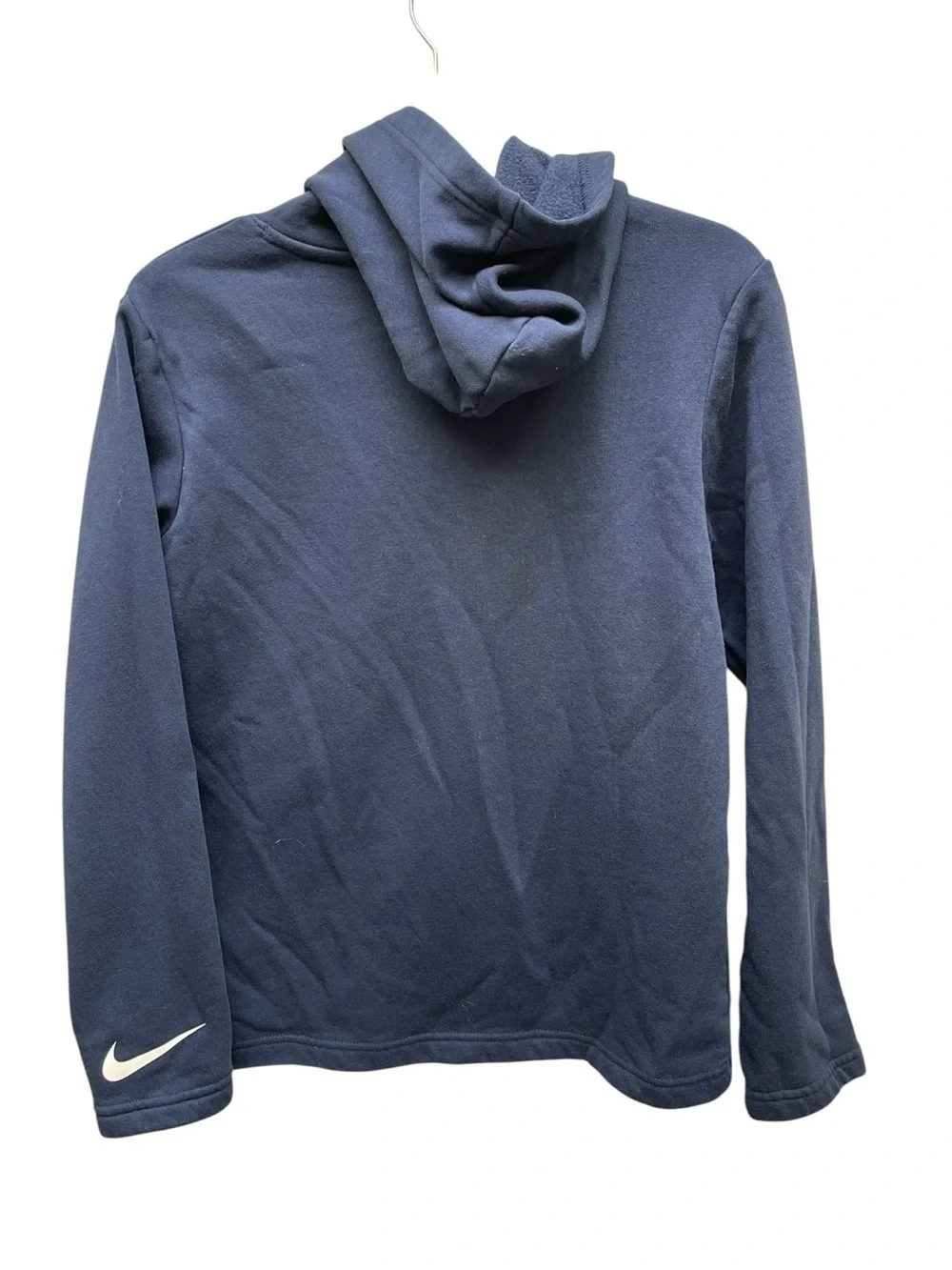 Nike Youth Large 12-13 Navy Fleece Pullover Hoodie Graphic Swoosh Logo